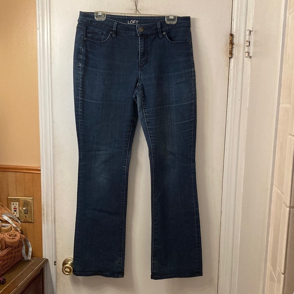 LOFT Curvy Sexy Boot Dark Blue Jeans - Picture 1 of 7